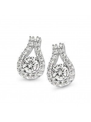 Orphelia® Women's Sterling Silver Stud Earrings - Silver ZO-5139