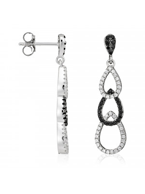 Orphelia® Women's Sterling Silver Drop Earrings - Silver ZO-5230