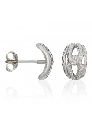 Orphelia® Women's Sterling Silver Stud Earrings - Silver ZO-5252