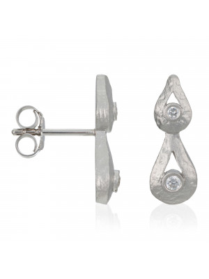 Orphelia® Women's Sterling Silver Stud Earrings - Silver ZO-5253