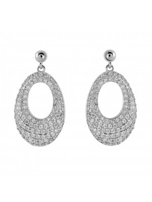 Women's Sterling Silver Drop Earrings - Silver ZO-5806