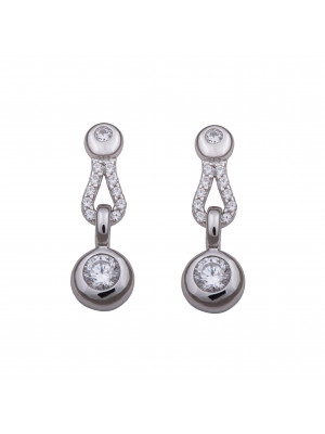 Women's Sterling Silver Drop Earrings - Silver ZO-5848