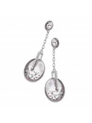 Women's Sterling Silver Drop Earrings - Silver ZO-5851
