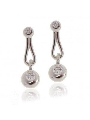 Women's Sterling Silver Drop Earrings - Silver ZO-5857