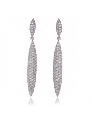 Women's Sterling Silver Drop Earrings - Silver ZO-5875