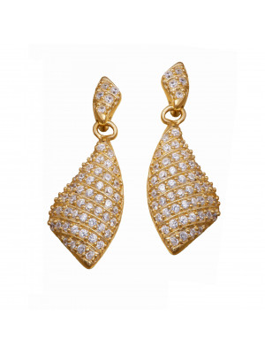 Women's Sterling Silver Drop Earrings - Gold ZO-5884-GOLD