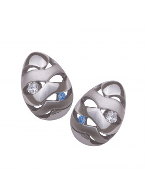 Women's Sterling Silver Stud Earrings - Silver ZO-5910