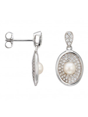 Women's Sterling Silver Drop Earrings - Silver ZO-5969