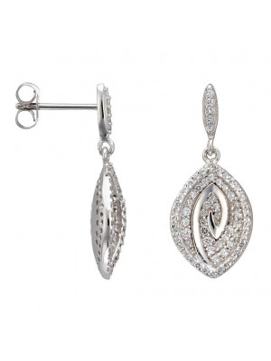 Women's Sterling Silver Drop Earrings - Silver ZO-5970