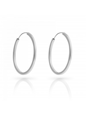 Orphelia Agata Sterling Silver Hoop Earrings ZO-7552 #1