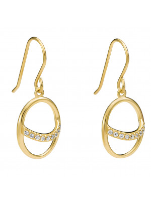 Orphelia® 'Amaliada' Women's Sterling Silver Drop Earrings - Gold ZO-7572