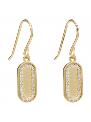 Orphelia® 'Malaga' Women's Sterling Silver Drop Earrings - Gold ZO-7573/G