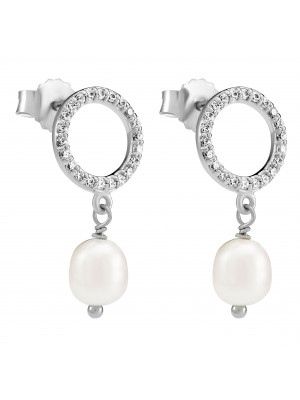 Orphelia® 'Spa' Women's Sterling Silver Drop Earrings - Silver ZO-7575
