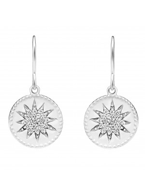 Orphelia® 'Shine' Women's Sterling Silver Drop Earrings - Silver ZO-7576