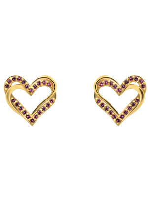 'Cecilia' Women's Sterling Silver Stud Earrings - Gold ZO-7584/R