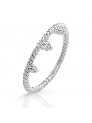 Orphelia® 'Crown' Women's Sterling Silver Ring - Silver ZR-7529