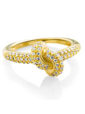 Orphelia® 'Palma' Women's Sterling Silver Ring - Gold ZR-7569/G