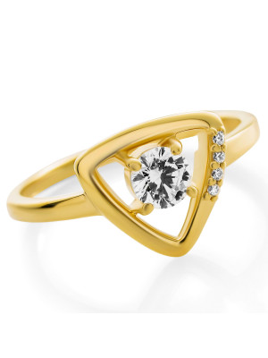 Orphelia® 'Santorini' Women's Sterling Silver Ring - Gold ZR-7570/G