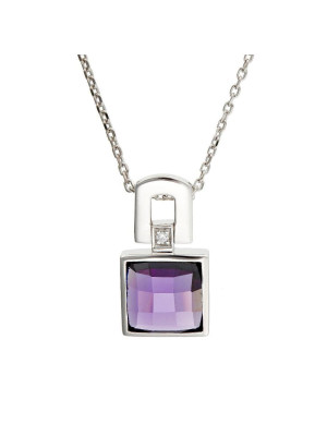 Orphelia Women's Silver Pendant with Chain ZH-4617