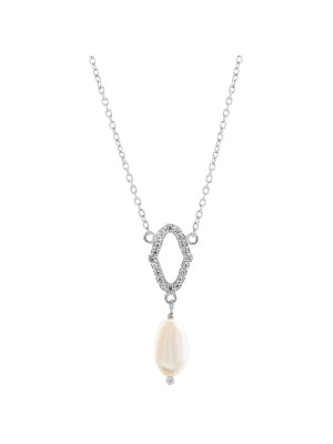 Orphelia® 'Normandy' Women's Sterling Silver Pendant with Chain - Silver ZK-7574