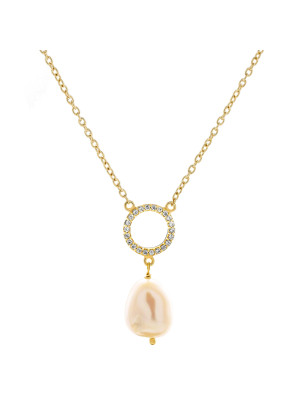 Orphelia® 'Spa' Women's Sterling Silver Pendant with Chain - Gold ZK-7575/G