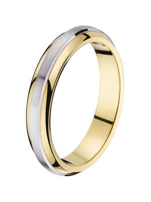 Orphelia® Unisex's Sterling Silver Wedding ring - Silver/Gold OR6857/N/LE/4/54