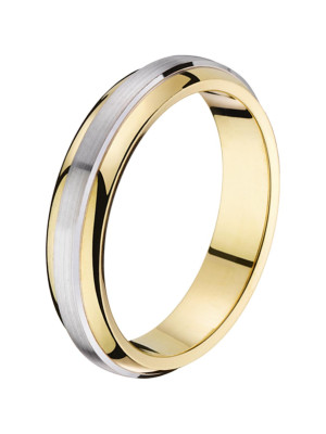 Orphelia® Unisex's Sterling Silver Wedding ring - Silver/Gold OR6857/N/LE/6/62