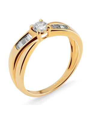 Orphelia® Women's Yellow gold 18C Ring - Gold R4785-H