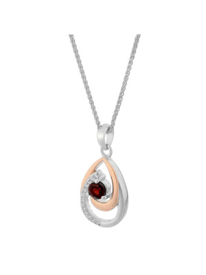 ORPHELIA SILVER Eevi Chain with Pendant zh-7375/1