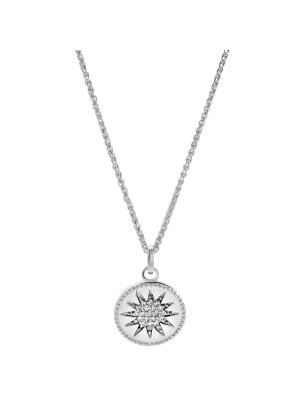 Orphelia® 'Shine' Women's Sterling Silver Pendant with Chain - Silver ZH-7576