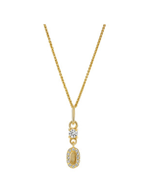 Orphelia® 'Lily' Women's Sterling Silver Pendant with Chain - Gold ZH-7582/G