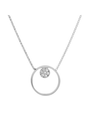 Orphelia® 'Alessia' Women's Sterling Silver Chain with Pendant - Silver ZK-7382