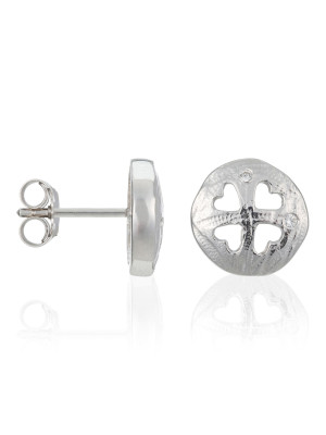 Orphelia® Women's Sterling Silver Stud Earrings - Silver ZO-5234