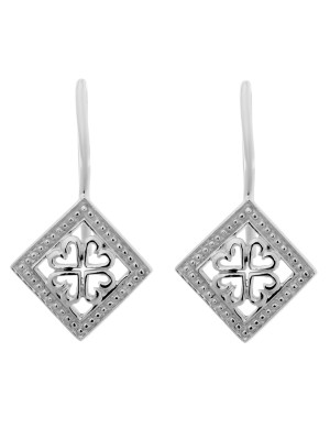 Orphelia® Women's Sterling Silver Drop Earrings - Silver ZO-5254