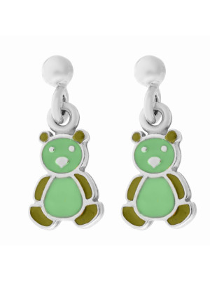 Bear Silver Drop Earrings ZO-7140/GR #1