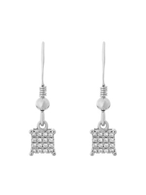 Claudia Silver Drop Earrings ZO-7344