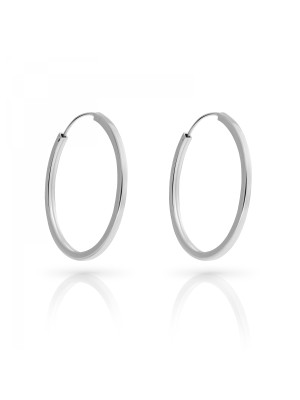 Orphelia Agata Sterling Silver Hoop Earrings ZO-7552 #1