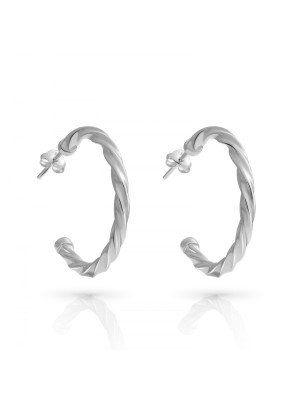 Beverly Sterling Silver Hoop Earrings ZO-7554 #1