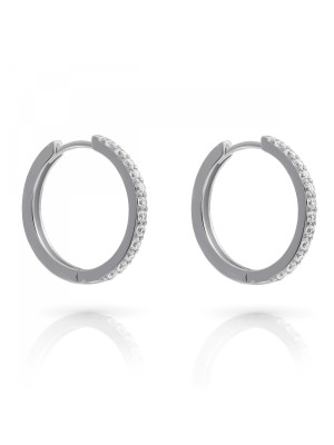 Orphelia Fay Sterling Silver Hoop Earrings ZO-7557 #1