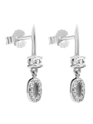 Orphelia® 'Lily' Women's Sterling Silver Drop Earrings - Silver ZO-7582