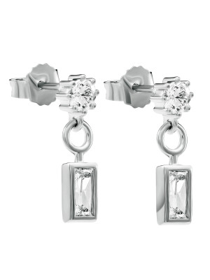 Orphelia® 'Madelyn' Women's Sterling Silver Drop Earrings - Silver ZO-7583