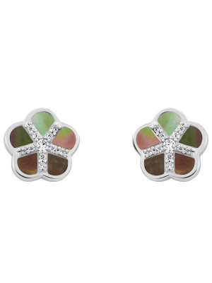 Orphelia® 'Daisy' Women's Sterling Silver Stud Earrings - Silver ZO-7585