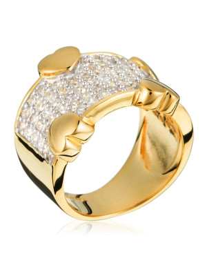 Orphelia® Women's Sterling Silver Ring - Gold ZR-3605-GOLD