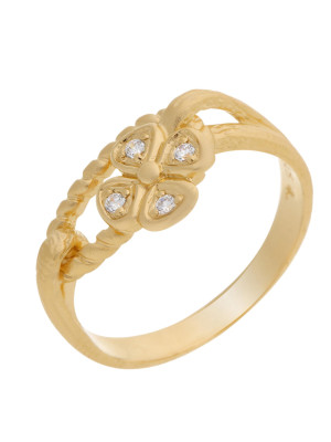 Orphelia® Women's Sterling Silver Ring - Gold ZR-6020/2