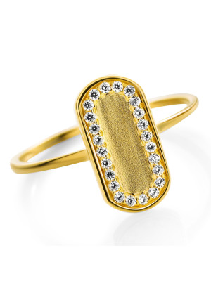 Orphelia® 'Malaga' Women's Sterling Silver Ring - Gold ZR-7573/G