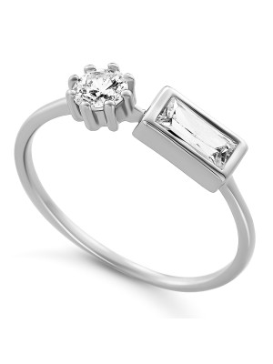 Orphelia® 'Madelyn' Women's Sterling Silver Ring - Silver ZR-7583