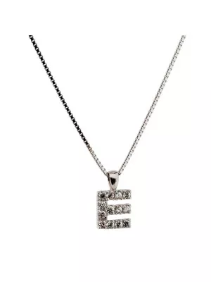 Orphelia® Women's Sterling Silver Chain with Pendant - Silver ALPHABET/E