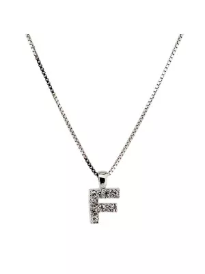 Orphelia® Women's Sterling Silver Chain with Pendant - Silver ALPHABET/F