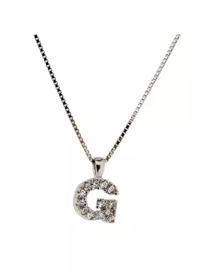 Orphelia® Women's Sterling Silver Chain with Pendant - Silver ALPHABET/G