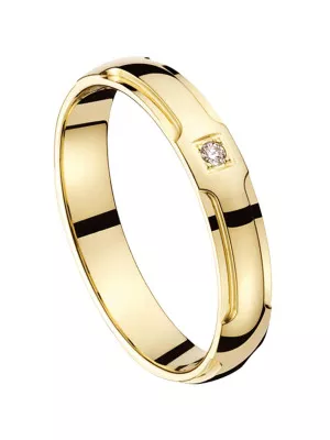 Orphelia® Unisex's Sterling Silver Wedding ring - Gold OR4M4402/LJ/35/1/15/54